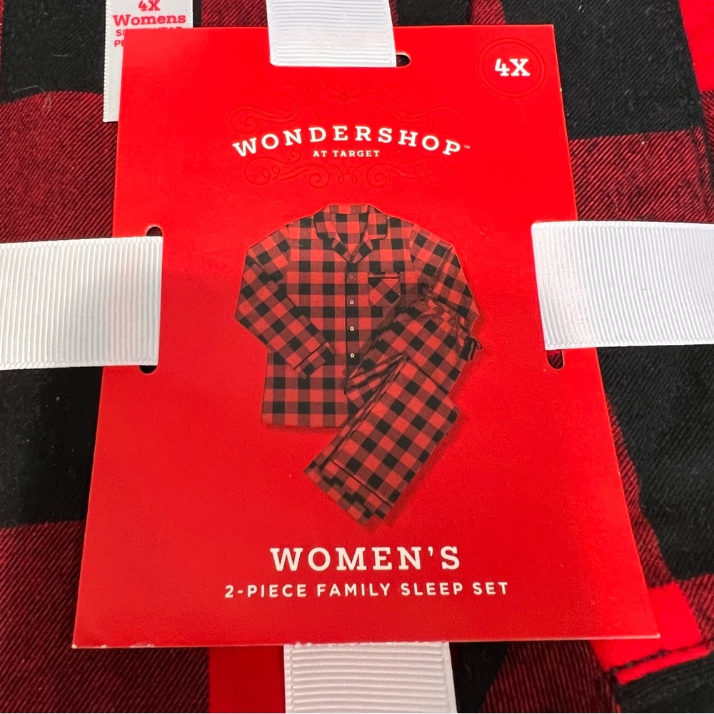 Wondershop at Target Womens Buffalo Plaid Flannel Pajama Set 2 piece Size 4x